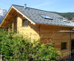 Chalet in mountains