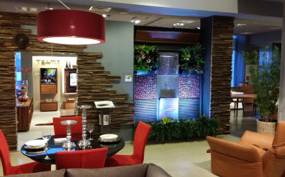 "Natura Wall" in a furniture showroom