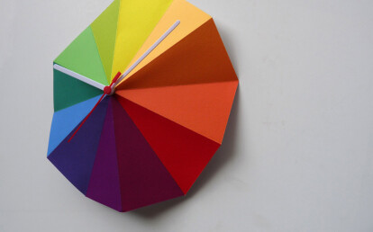 Radial Clock Coloured