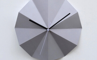 Radial Clock Grey