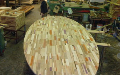 600x280 cm oval table in production 