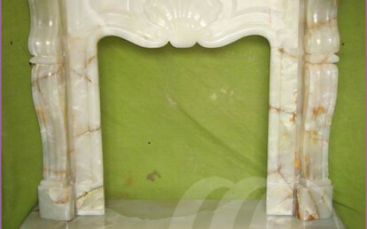 Light green Onyx Fireplace