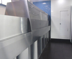 Newly completed interior of fish and chip shop