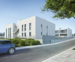 Architectural rendering of dwellings in Ibiza