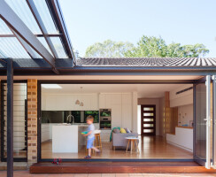 Open plan kitchen and living space