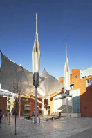 Meeting House Square Giant Tulip Umbrellas by MDT-tex