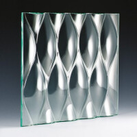 Teardrop XL decorative glass with a distortion effect for privacy