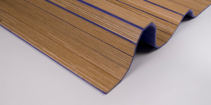 Acoustic - Wool felt flexible for wall, ceiling, furniture and sharply curved or flexible forms, Oak