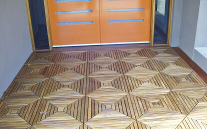 Front Entry Porch | Sakkho Wood Tiles