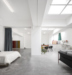 fala atelier transforms windowless garage into spacious home