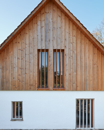 Two Houses, Deers and Trees