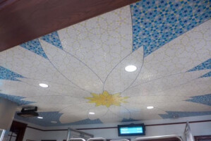 Mosaico Digitale Ceiling Installation CTA Chicago Metro Station