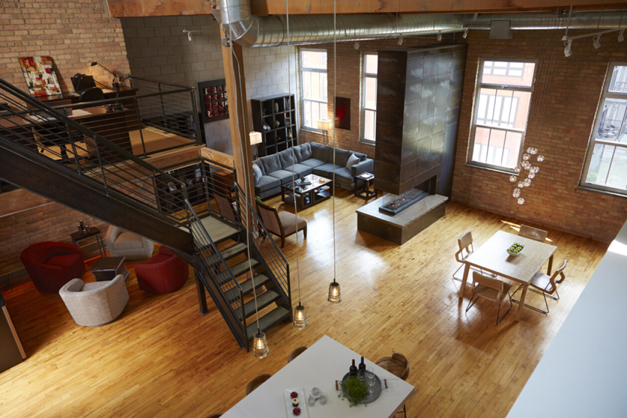 The North Loop Loft with Lucius 140 Fireplace