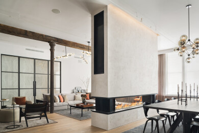 The Tenore 240 by Element4, can be enjoyed on either side of the wall in this Tribeca Loft.