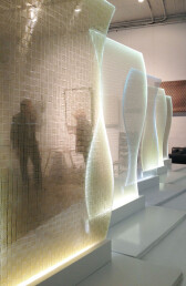 Light sculptures created from the "KOVA for Bendheim" Glass Collection.