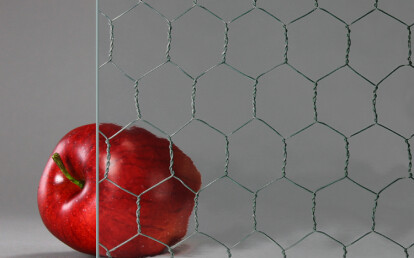 "VintageWire™ Gothic" Laminated Chicken Wire Glass