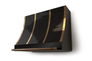 Custom Range Hood "Eugene" Black and Brass