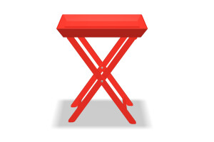 Bright Lacquer Tray Table