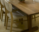 Close Up Dining Table and Rope Chairs