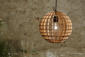 Plywood Globe Lamp