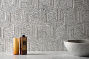 Romboo rhombus-shaped natural stone mosaic wall tiles