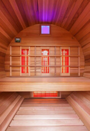 Sauna finlandesa - ABSTRACTO - Alpha Wellness Sensations - para el sector  servicios / de madera / de vidrio templado