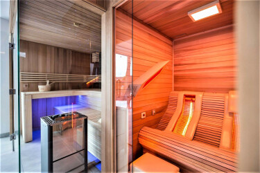 Traditional Sauna And Infrared Lounger