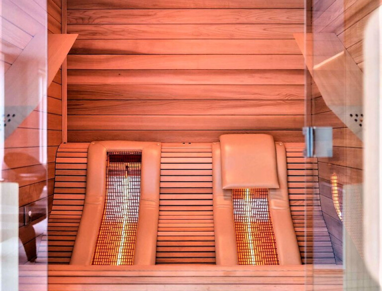 Traditional Sauna And Infrared Lounger