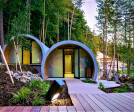 Outdoor Spa With Seven Wellness Pods And Soaking Pool With Hot Tub