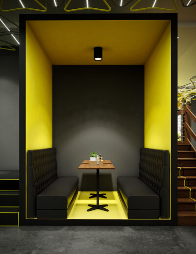 Modern Fast Food Restaurant Interior Design Comelite