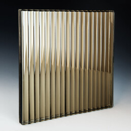Fluted Bronze Silvered Architectural Cast Glass is great for building