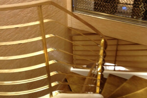 BRASS STAIRCASE FOR FASHION STORE