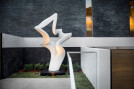 Trousdale Beverly Hills luxury home entrance with modern sculpture by Richard Erdman