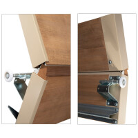 Solid wood sectional door