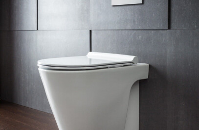 Zero 55 Floor Mount Toilet Pan with Slim Seat