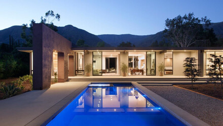 When all the doors are open, the ranch-style home in Ojai benefits from the cool Southern California evening air.