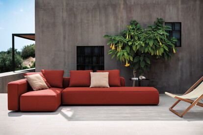 DANDY upholstered sofa system for outdoor