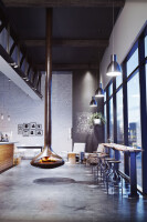 Callista | Triple-Sided Suspended Vapor-Fire Fireplace