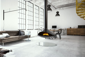 Gioia | Single-Sided Suspended Vapor-Fire Fireplace