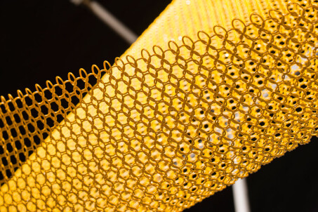 alphamesh ring mesh 12.0 stainless steel RAL 1003 signal yellow
