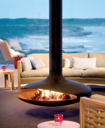 Gyrofocus, suspended wood fireplace by Focus Fires.