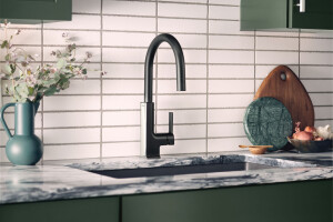 STō Pulldown Kitchen Faucet in Moen’s Fusion Dual-Tone Finish