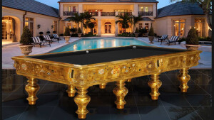 Klimt Gold Leaf Pool Table