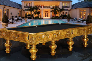 Klimt Gold Leaf Pool Table