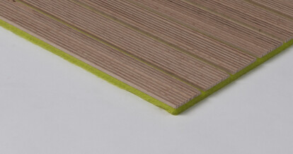 Acoustic - Wool felt flexible for wall, ceiling, furniture and sharply curved or flexible forms, Beech