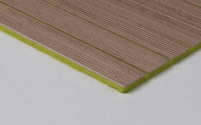 Acoustic - Wool felt flexible for wall, ceiling, furniture and sharply curved or flexible forms, Beech