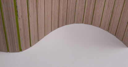 Acoustic - Wool felt flexible for wall, ceiling, furniture and sharply curved or flexible forms, Beech