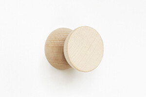 Double Beech Wood Wall Hook / Knob