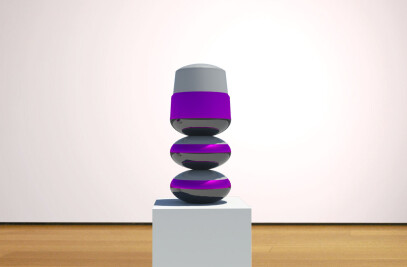 MA2 Sculpture Chrome & Violet Concept