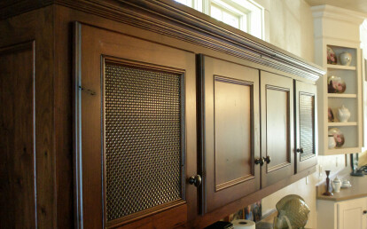 S-16 darkened bronze wire mesh for cabinets
